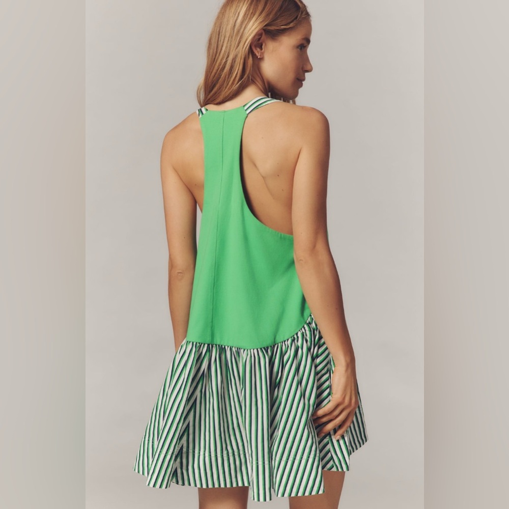 โจ Anthropologie Spring Fling Racerback Babydoll Mini Dress Sz XL - Picture 3 of 9